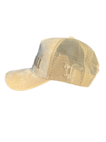 Load image into Gallery viewer, Tan Velvet Trucker Hat
